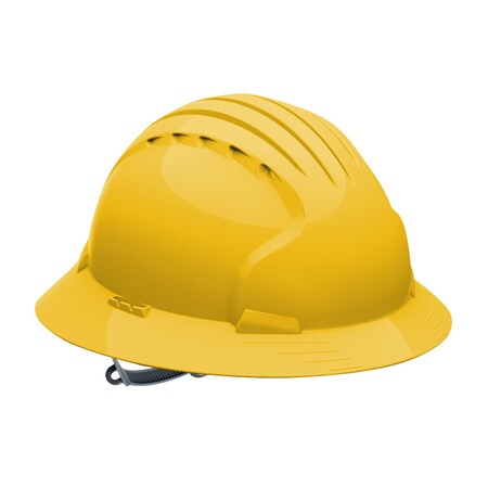 Pip Full Brim Hard Hat with HDPE Shell, 6-Point Polyester Suspension and Slip Ratchet Adjustment, OS,  280-EV6141-20